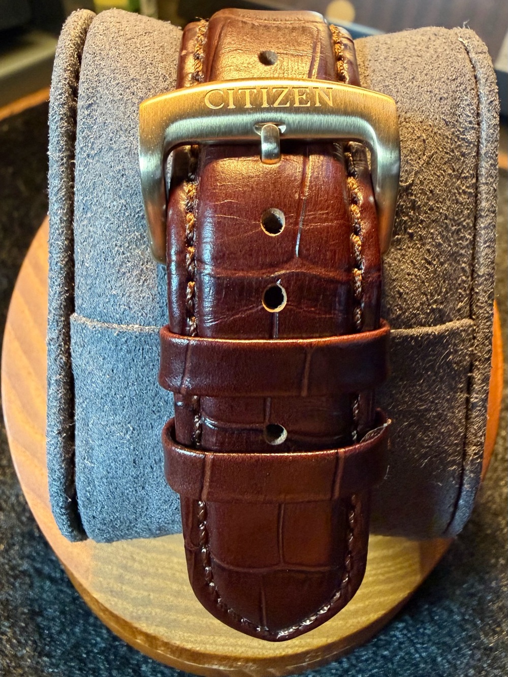 Citizen Men’s Eco-Drive Chronograph Watch - White Dial, Brown Strap - Picture 2 of 14
